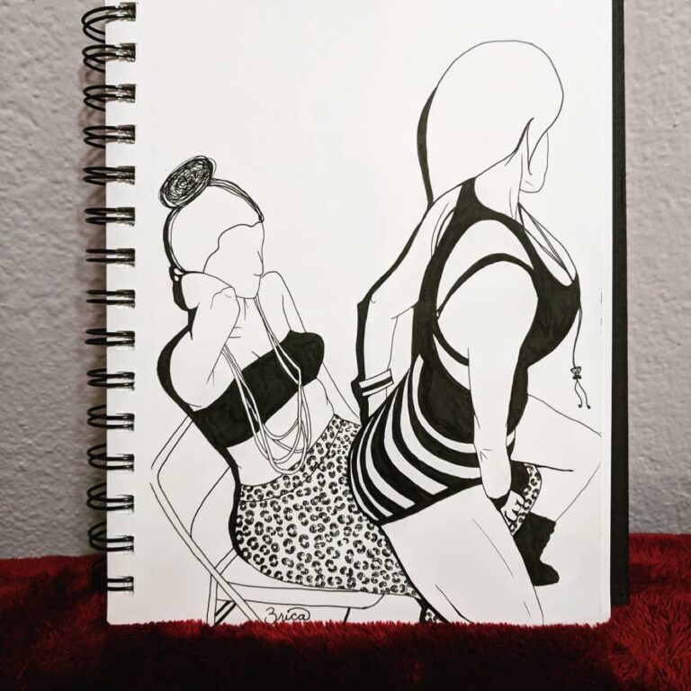 Leopard Lap Dance drawing by Captain Erica