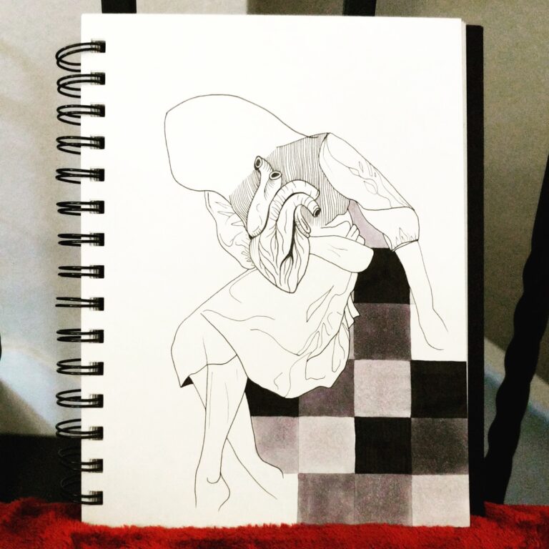 Heart Broken Open drawing by Captain Erica